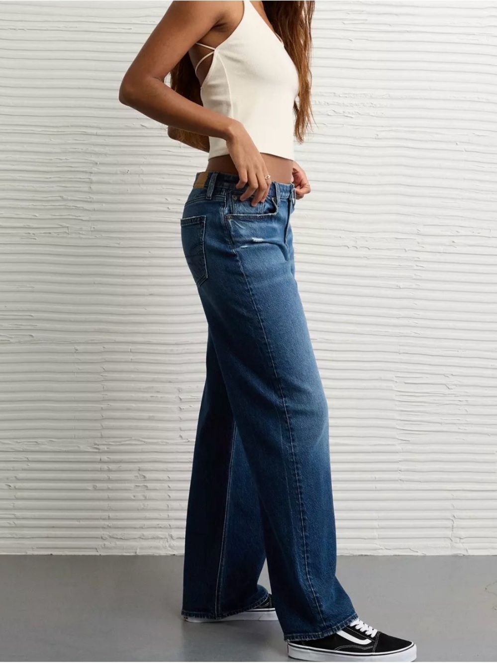 American Eagle Women’s Curvy High-Waisted Stovepipe Jean Classic Medium Size 12L